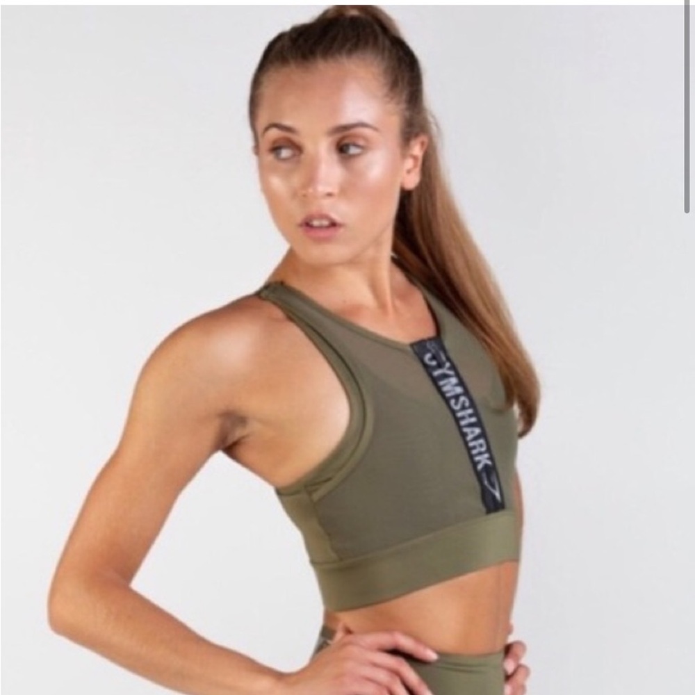 Gymshark Elevate Sports Bra Women’s XS Green Front Zip